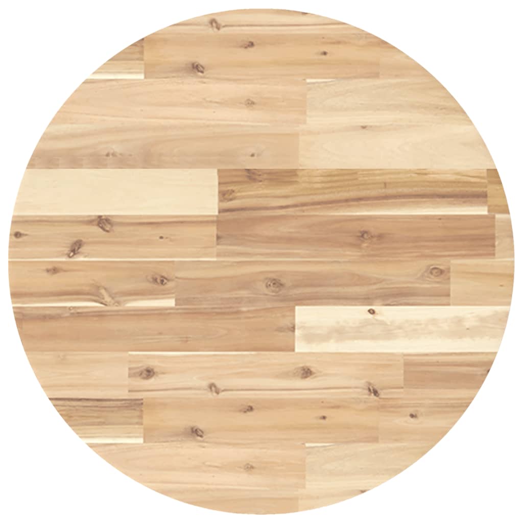Tischplatte Rund Ø40x2 cm Massivholz Akazie