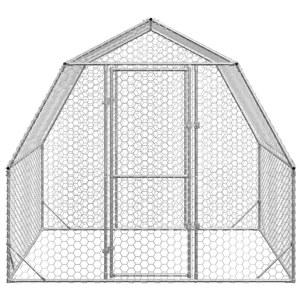 Hühnerstall 2,5x4x2,25 m Verzinkter Stahl
