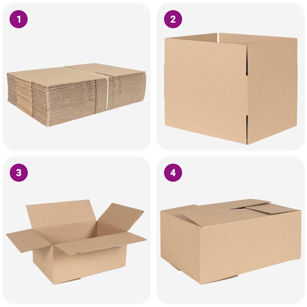 Faltbox mit Speicher 50 pcs Natur 15 x 15 x 8 cm Karton