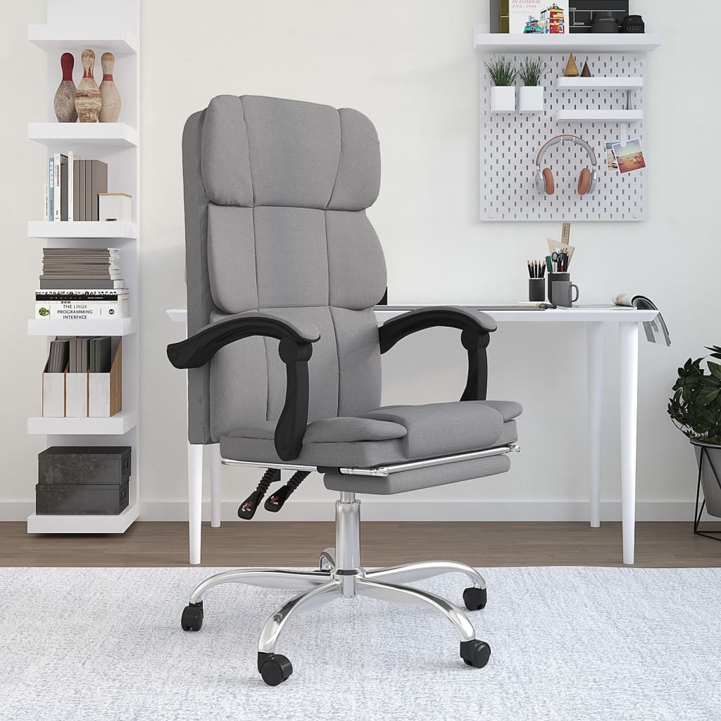 Bürostuhl mit Liegefunktion Taupe Stoff