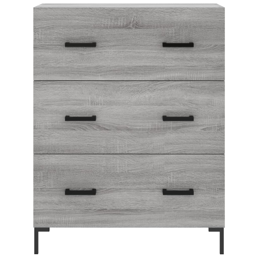 Highboard Betongrau 69,5x34x180 cm Holzwerkstoff