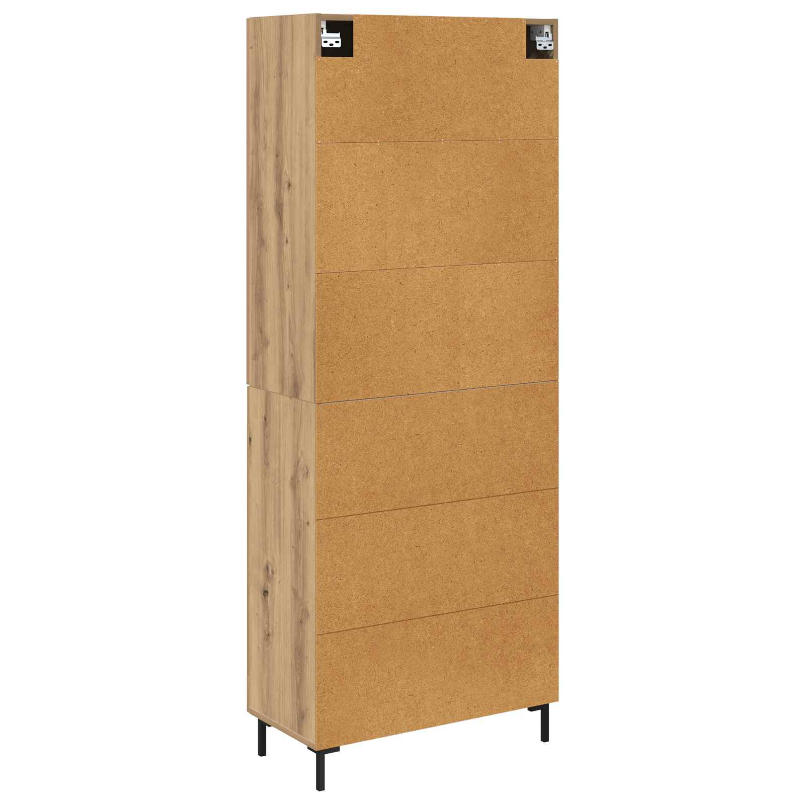 Highboard Betongrau 69,5x34x180 cm Holzwerkstoff