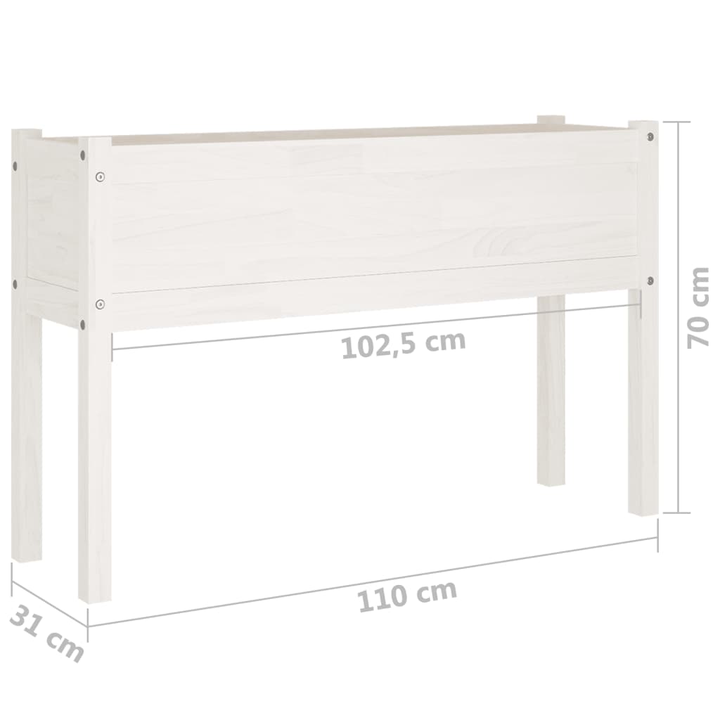 Pflanzkübel 110x31x70 cm Massivholz Kiefer