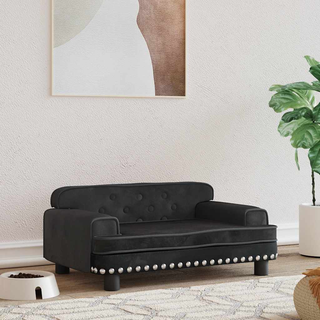 Hundebett Rosa 90x53x30 cm Samt