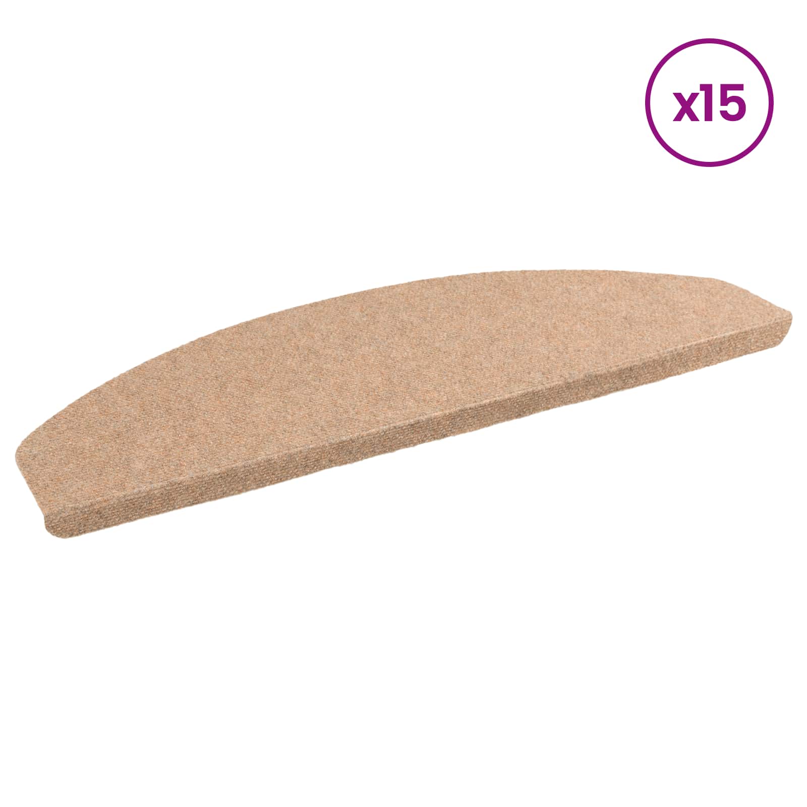 Stufenmatten Selbstklebend 15 Stk. 56x17x3 cm Beige