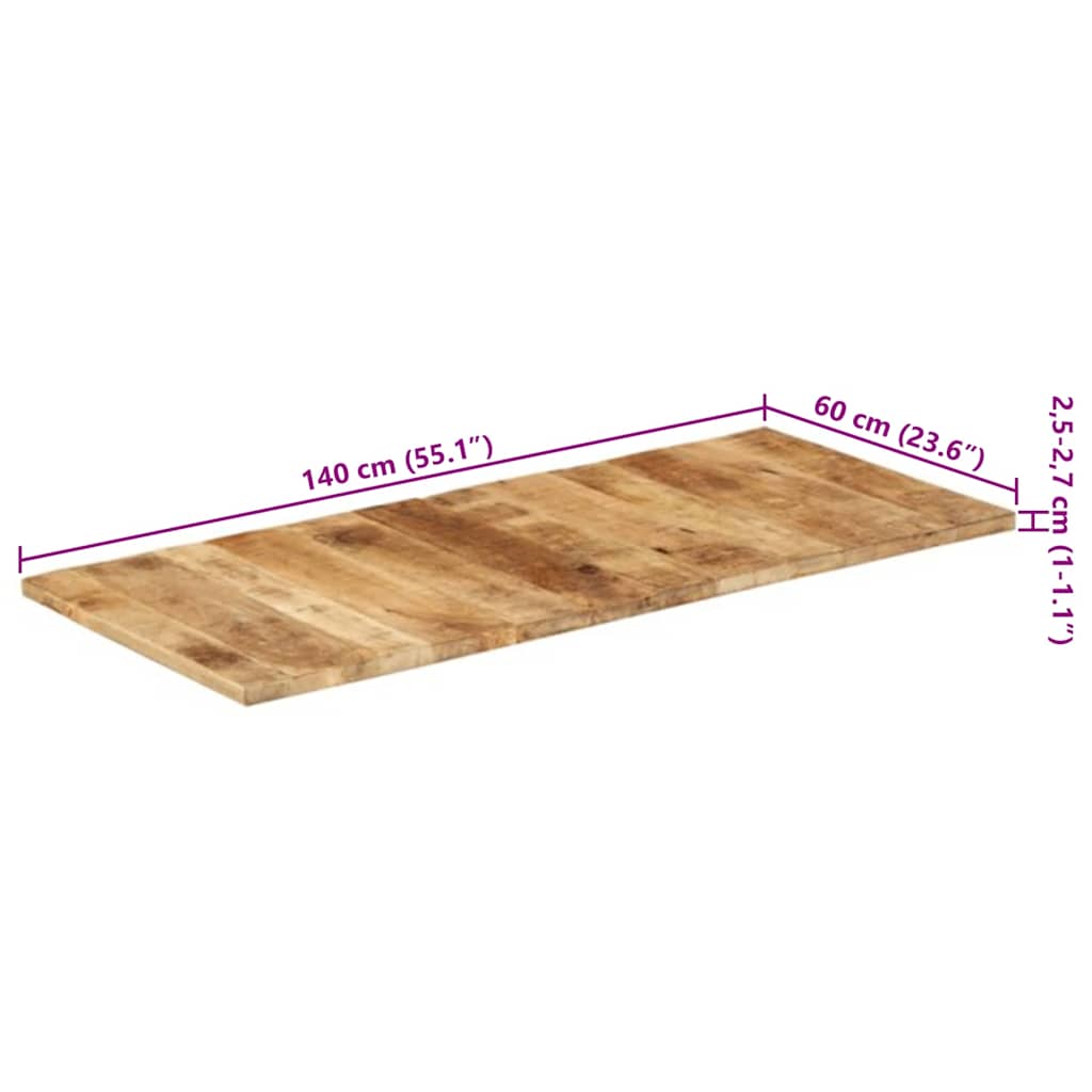 Tischplatte Massivholz Akazie 15-16 mm 60x80 cm