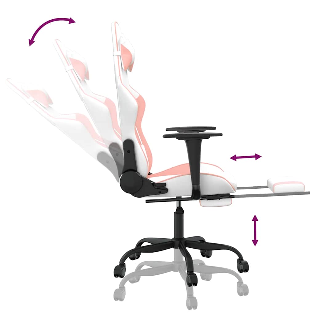 Gaming-Stuhl mit Massagefunktion Schwarz und Rot Kunstleder