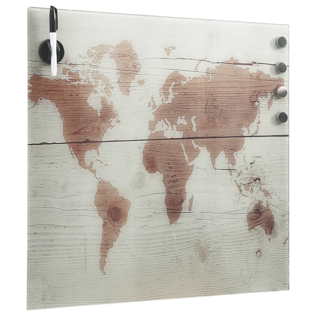 Magnettafel Wandmontage Glas 50x50 cm