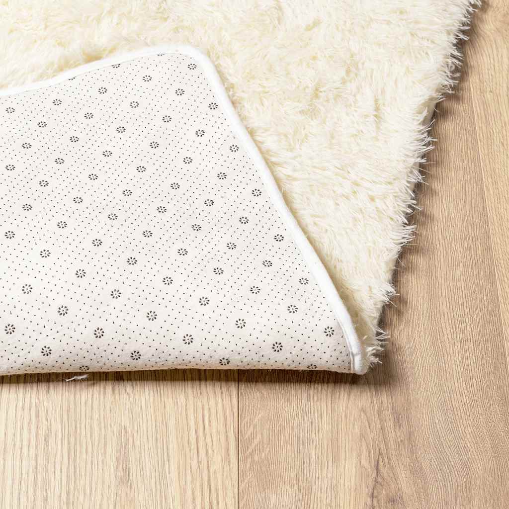 Teppich Shaggy Hochflor NAVARRA Beige 60x100 cm Polyester