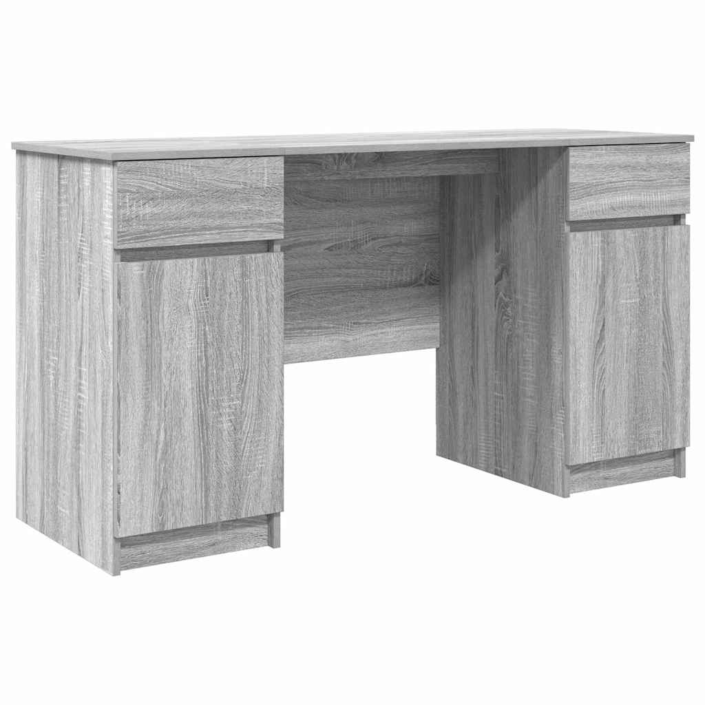 Schreibtisch mit Schubladen Weiß 140 x 49 x 76 cm Holzwerkstoff