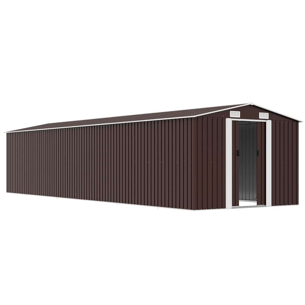 Gerätehaus Grün 257x779x181 cm Verzinkter Stahl