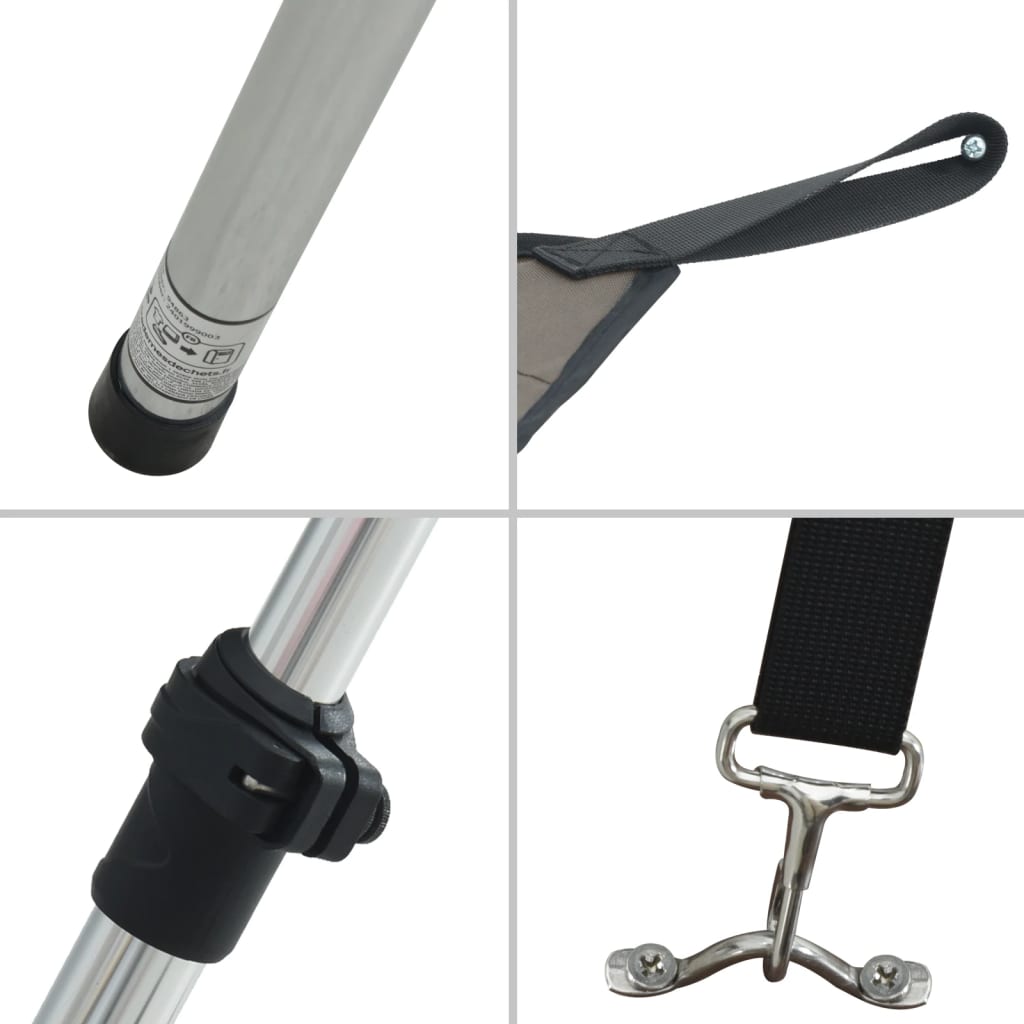 T-Top-Beschattungsverlängerung Weiß 170x170x(113-182,5) cm