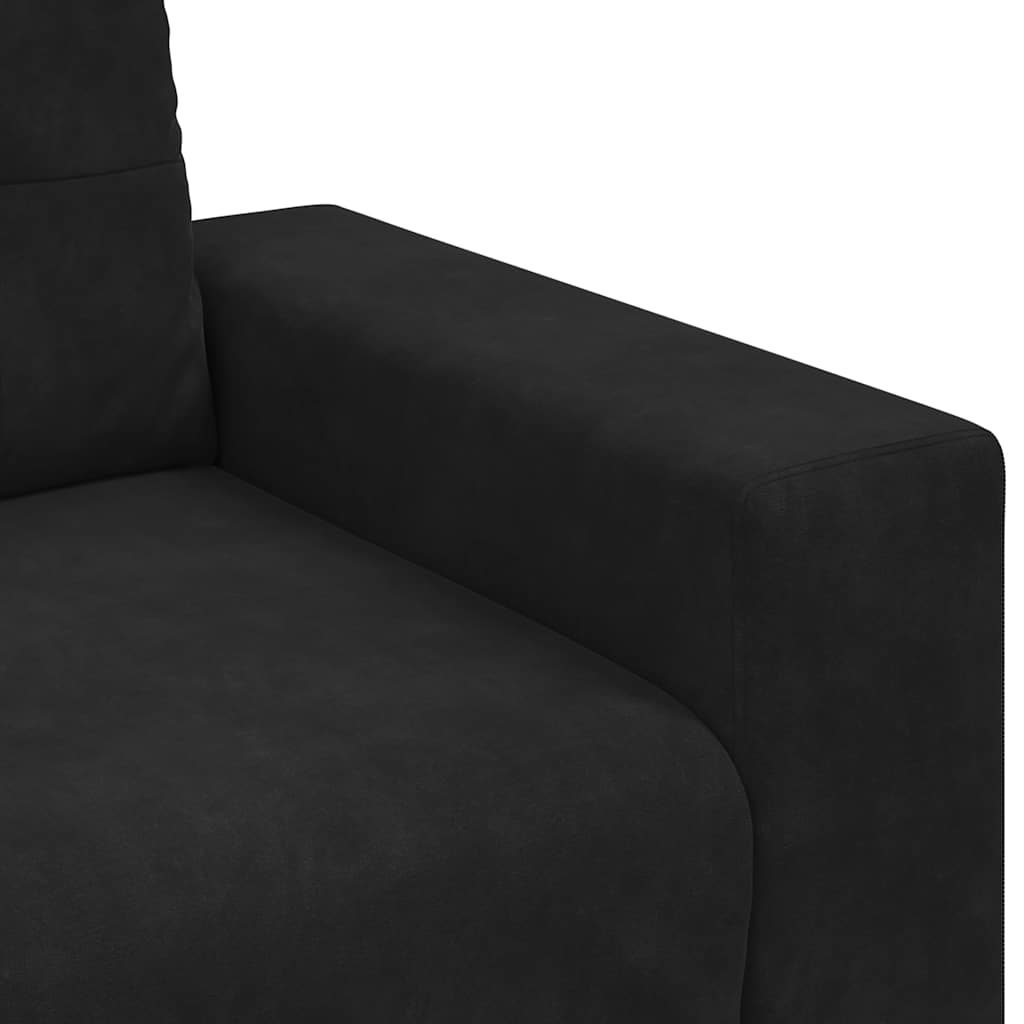 2-teiliges Sofa-Set mit Kissen, hellgrauer Samt