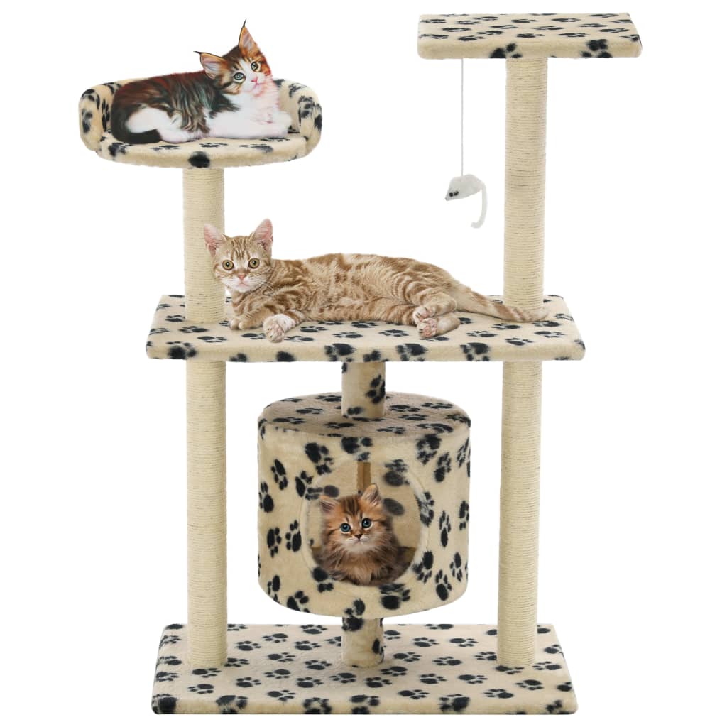 Katzen-Kratzbaum Sisal 95 cm Grau