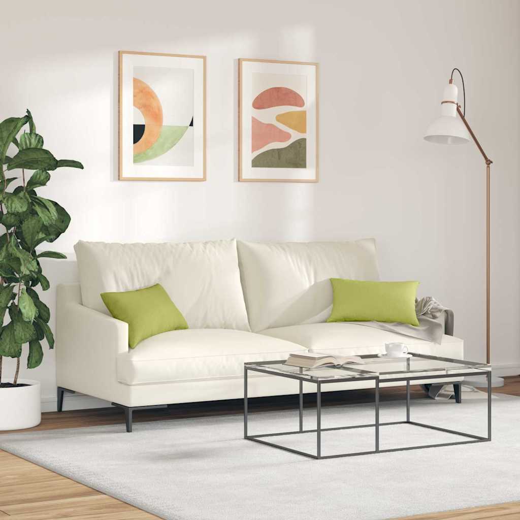 Sofakissen 2 pcs Hellgrau 50 x 30 cm Stoff