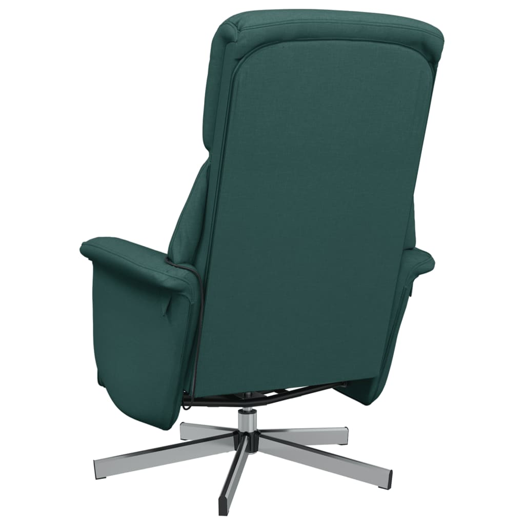 Massagesessel mit Fußteil Braun Stoff
