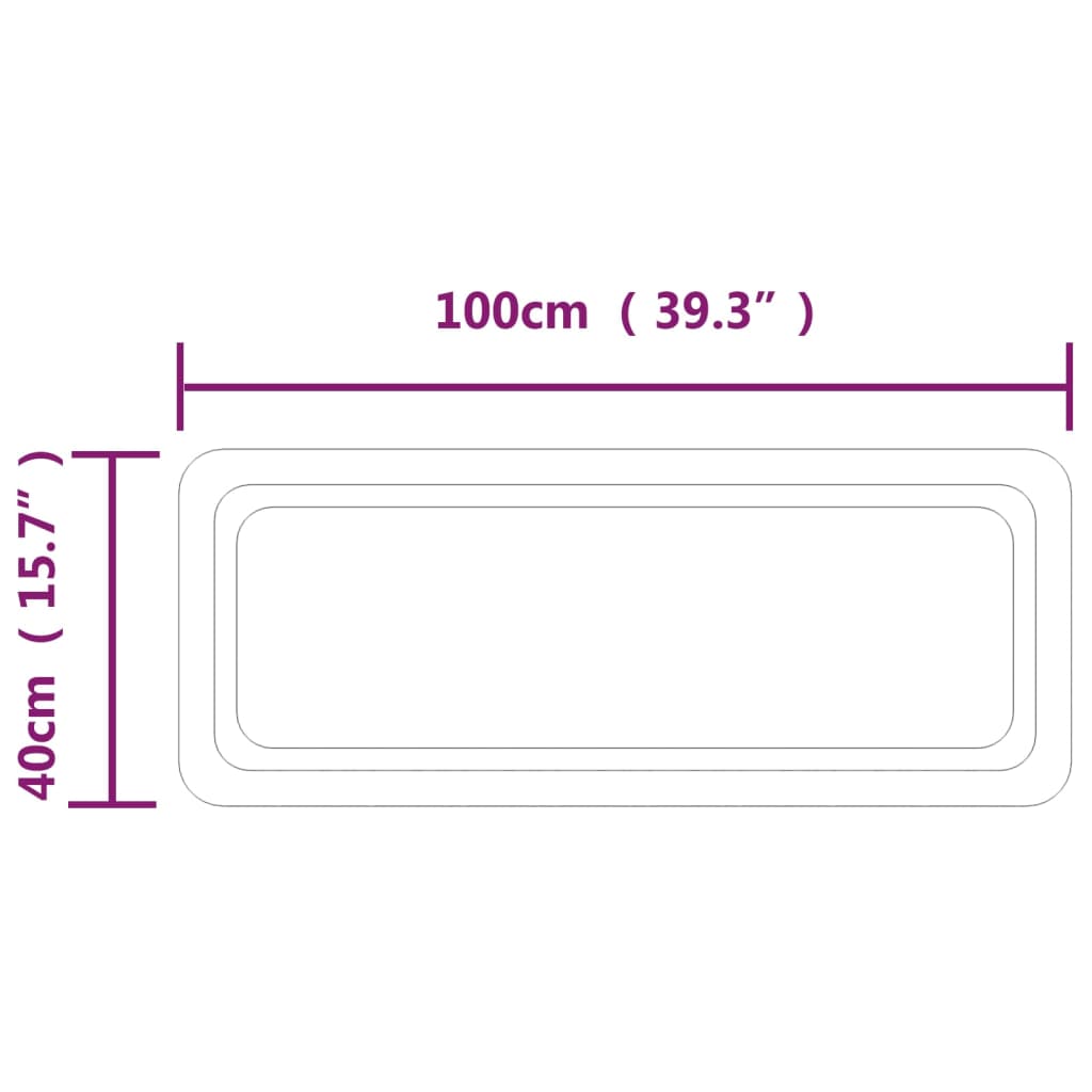 LED-Badspiegel 60x40 cm