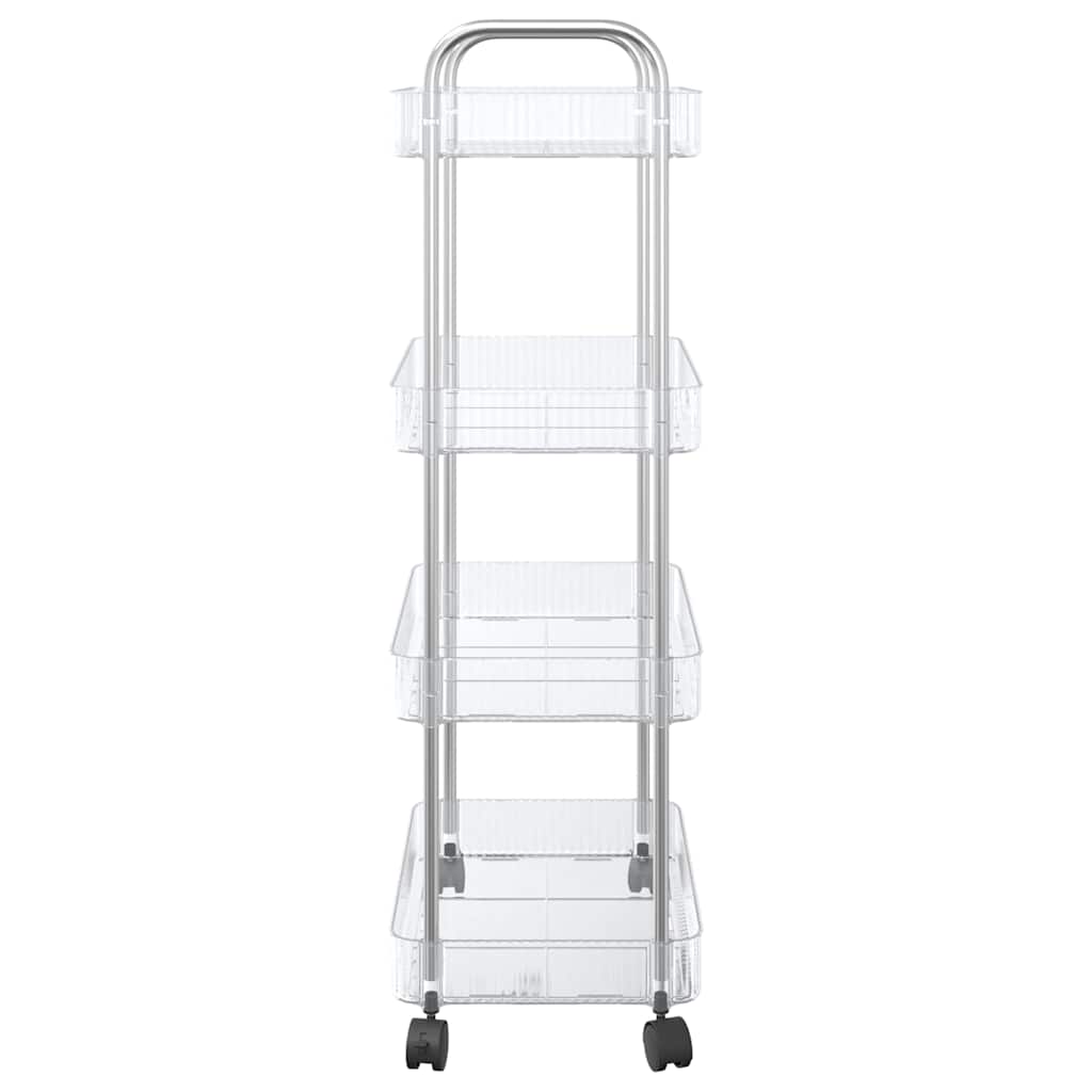 Aufbewahrungswagen 2 Etagen Transparent 37x28x43,5 cm Acryl