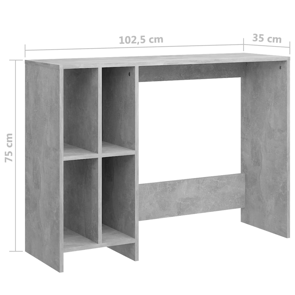 Computertisch Weiß 102,5x35x75 cm Holzwerkstoff