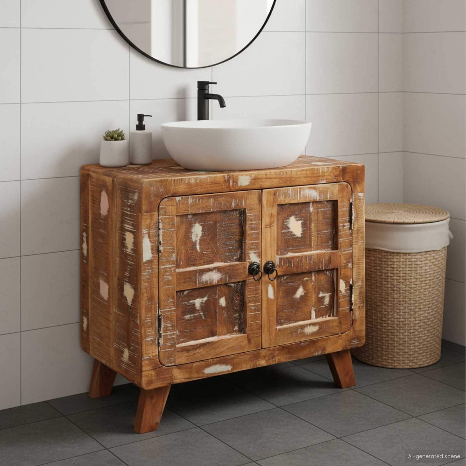 Badezimmerschrank mit Regal mit Speicher mit Tür