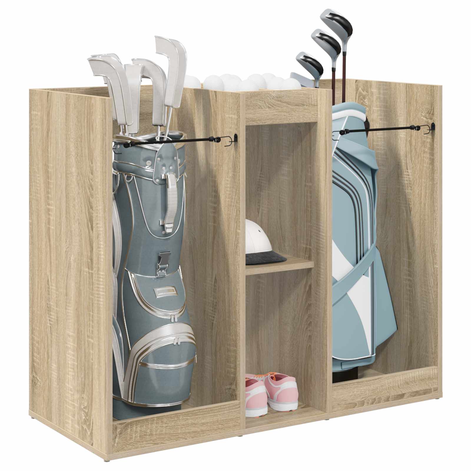 Golf Schrank Mit Rad Uni Weiß 65 x 45 x 98 cm