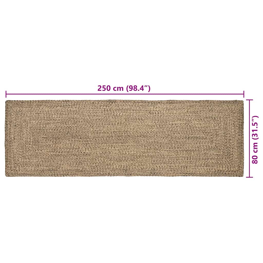 Bereichsteppiche Natürlich und Weiß 60 x 110 cm Jute