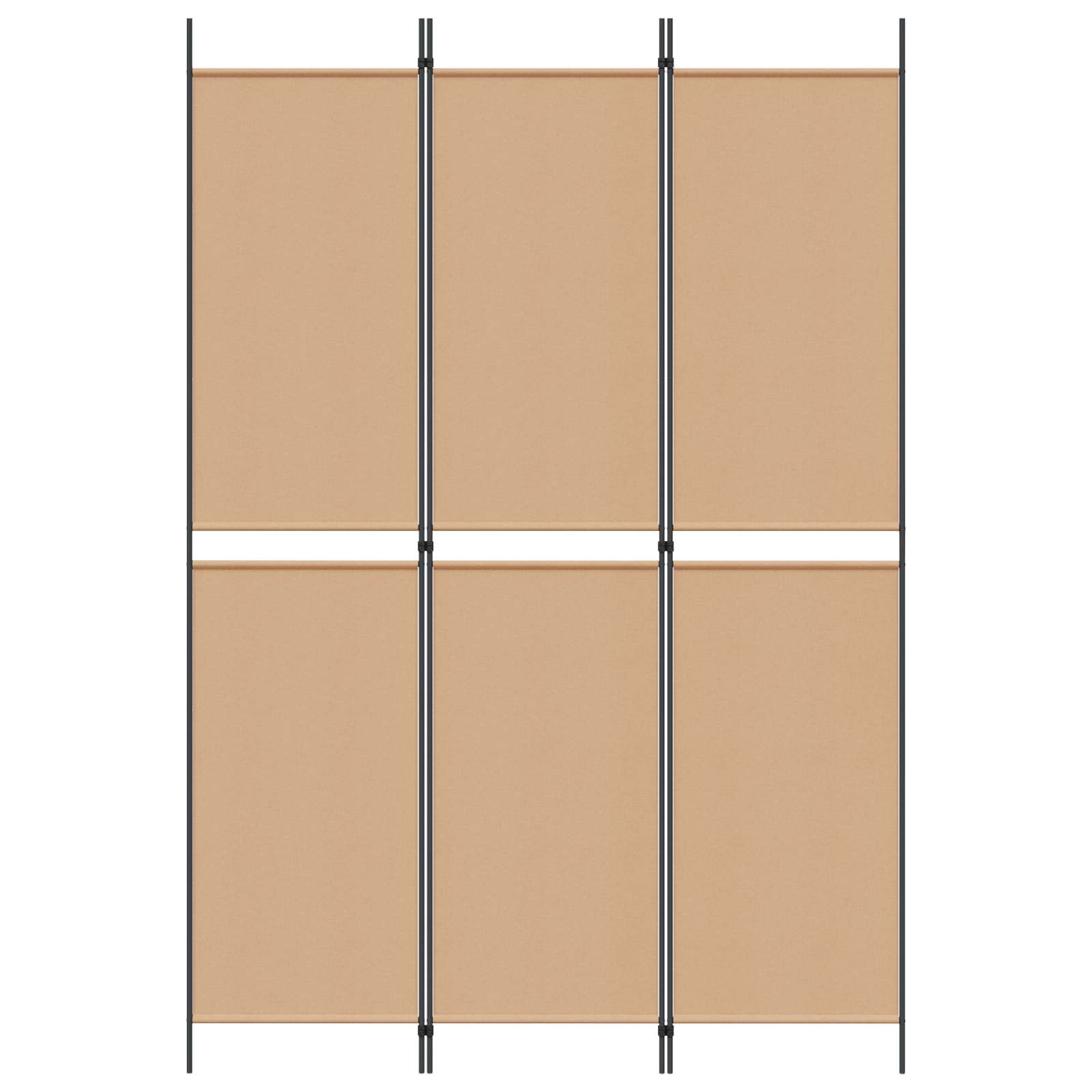 3-teiliger Raumteiler Beige 150 x 180 cm Stoff