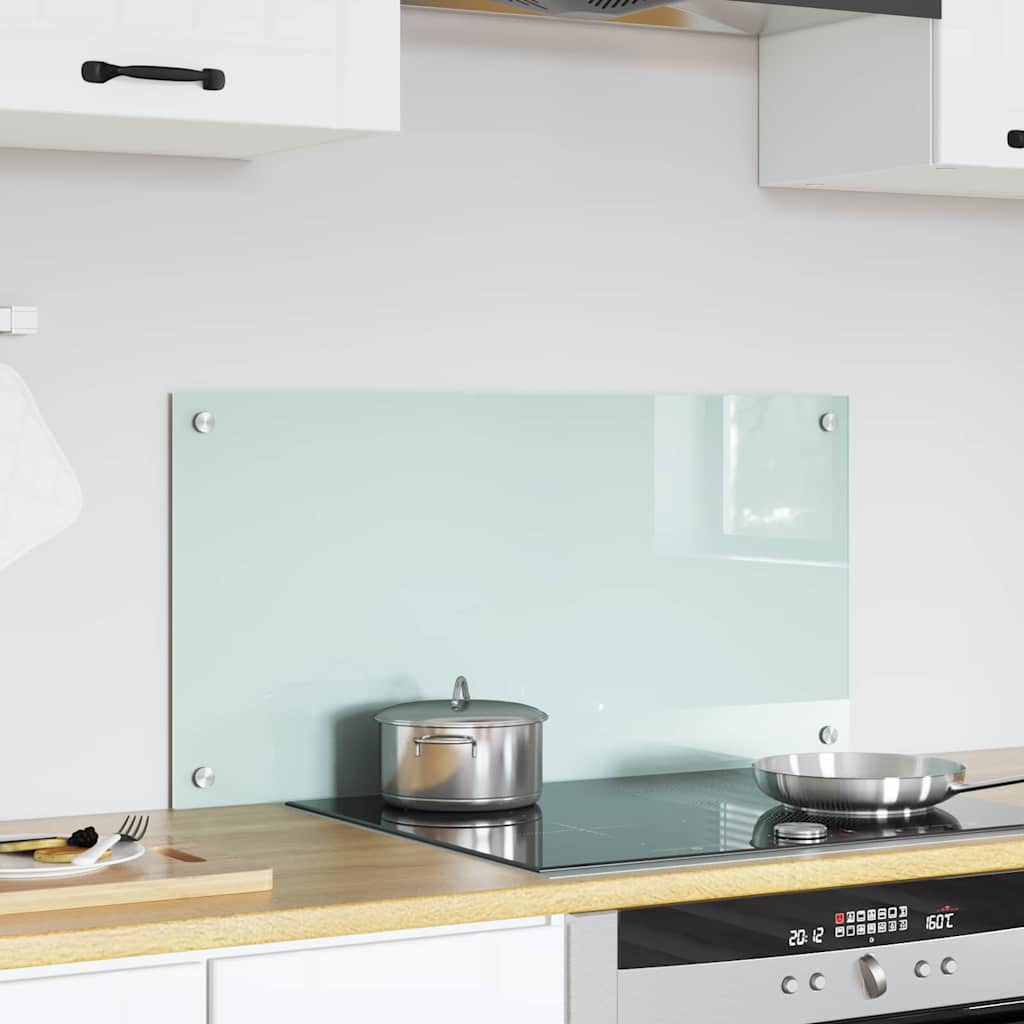 Küchenrückwand 2 pcs Weiß 70 x 40 cm Gehärtetes Glas
