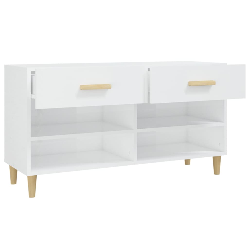 Schuhschrank Weiß 102x35x55 cm Holzwerkstoff