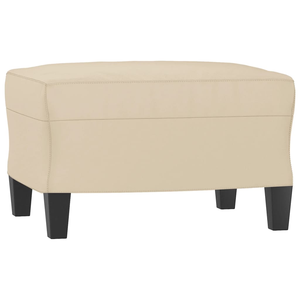Fußhocker Taupe 60x50x41 cm Mikrofasergewebe