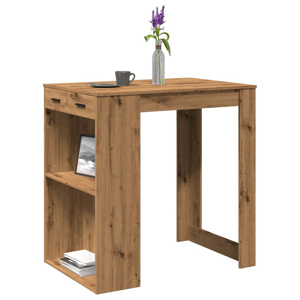 Bartisch Weiß 102x70x103,5 cm Holzwerkstoff