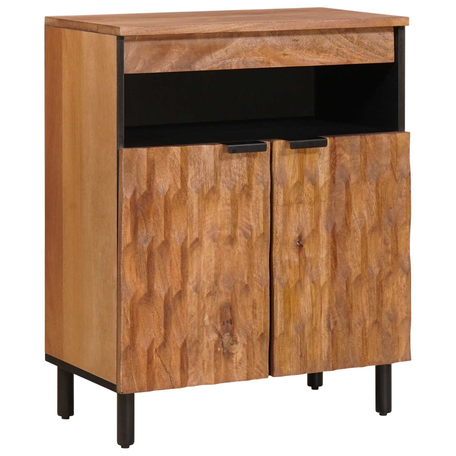Sideboard mit Tür Weiße gewaschene Oberfläche 60 x 33 x 75 cm