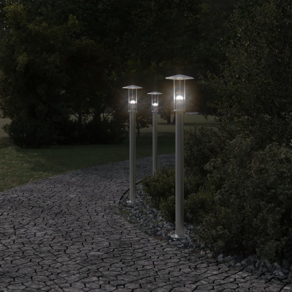 Wegeleuchte Silbern 60 cm Edelstahl