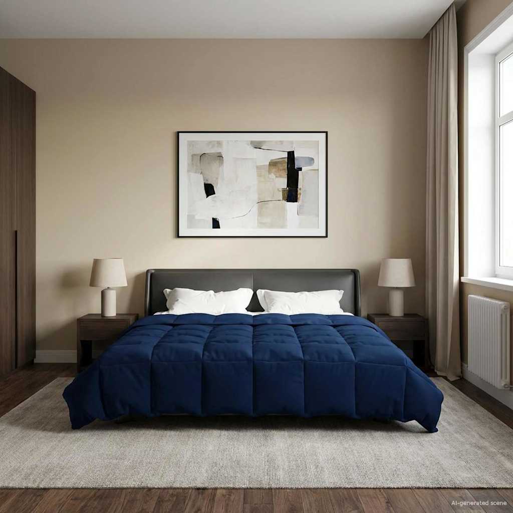 Sommerdecke Gesteppt Anthrazit 135 x 200 cm Mikrofaser