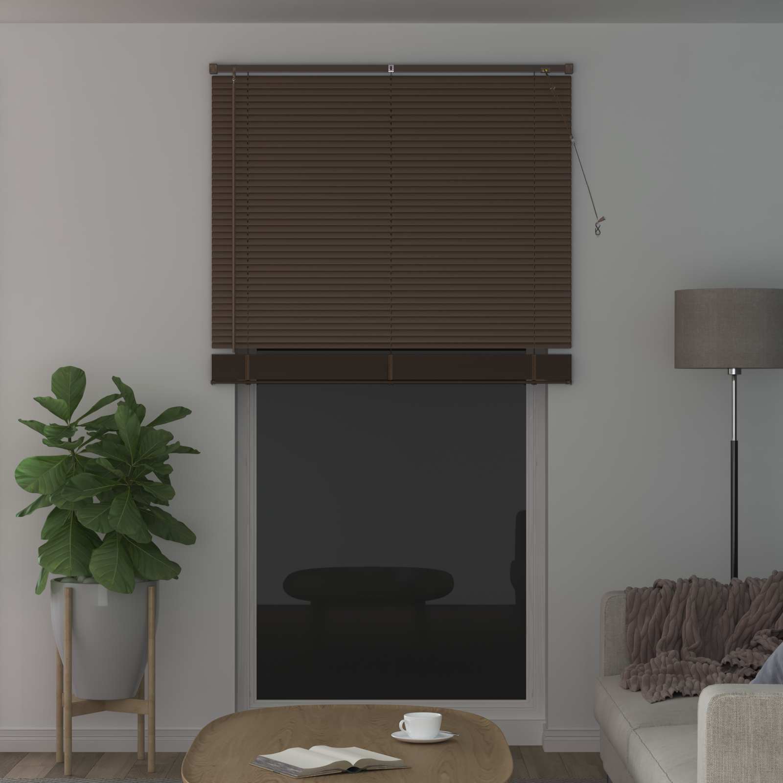 Jalousie Silber Grau 150 x 40 cm 25 mm PVC