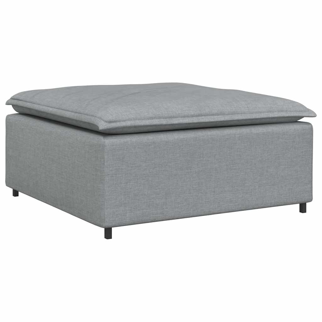 Modulares Sofa Endmodul mit Armlehne Kissen Hellgrau 100 cm