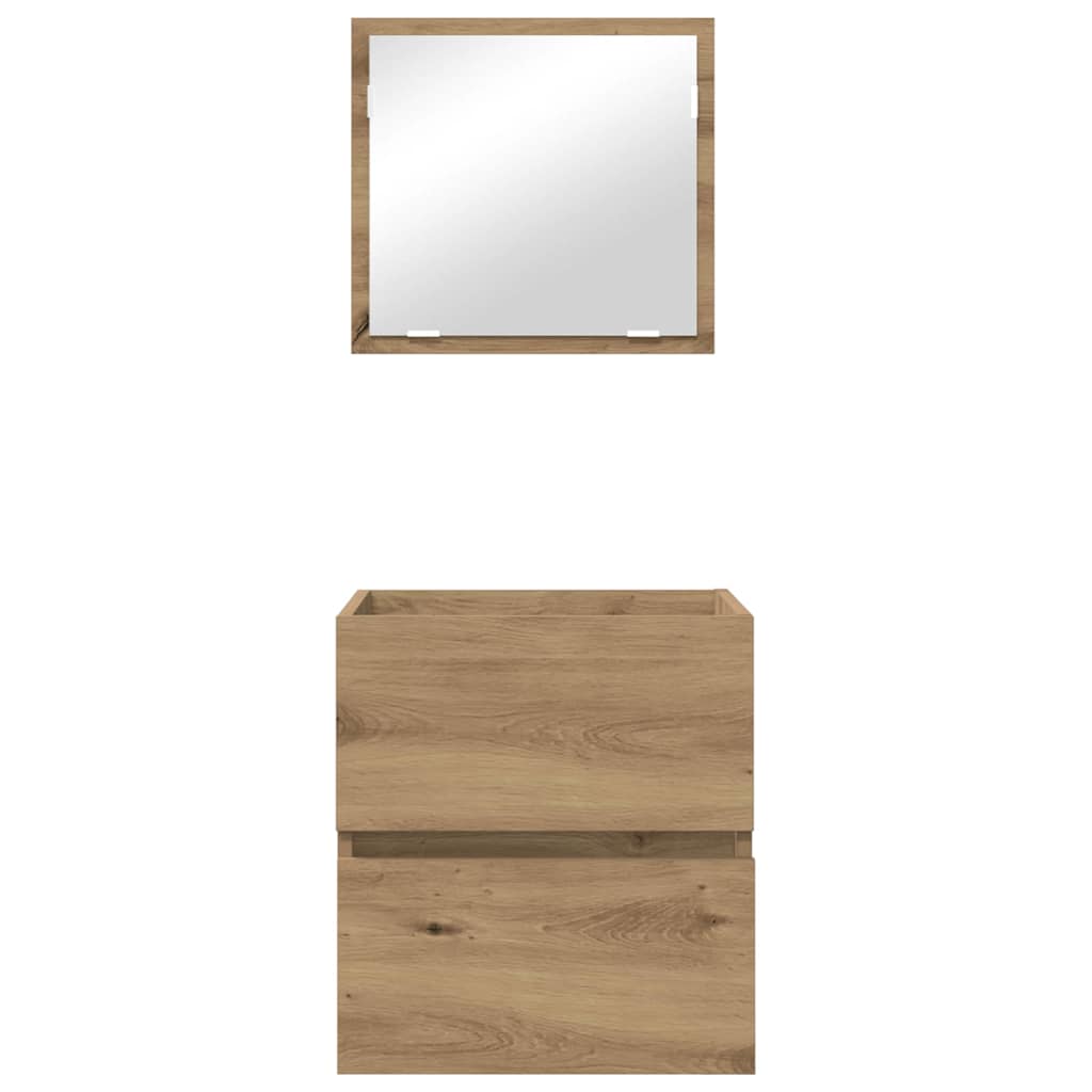 Badschrank mit Spiegel Weiß Holzwerkstoff