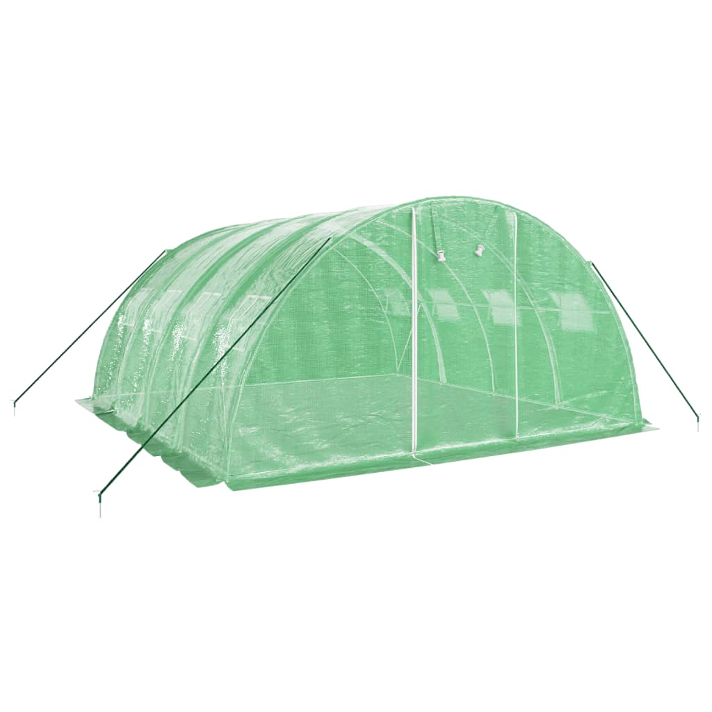 Gewächshaus mit Stahlrahmen Grün 8 m² 4x2x2 m