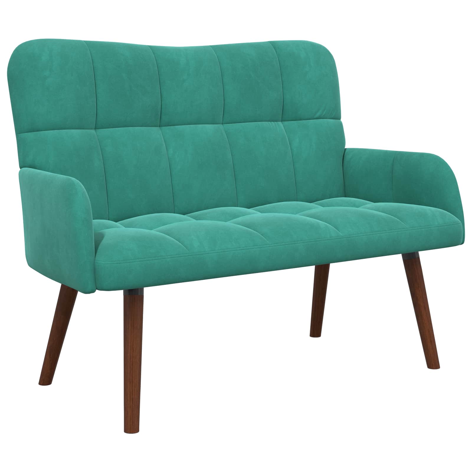 2-Sitzer Sofa Hellgrau 115 x 61 x 87 cm Samt (V)