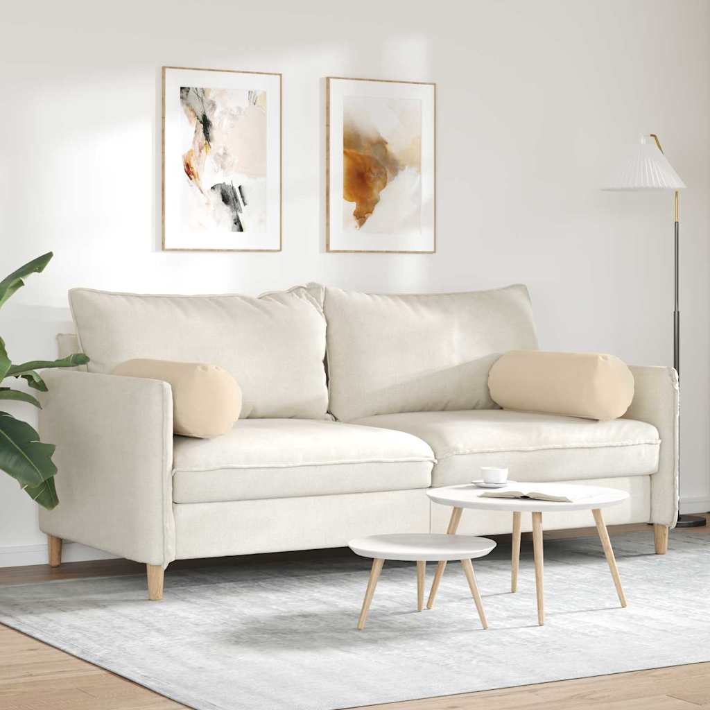 Bolsterkissen 2 Stück Taupe Ø 15 x 40 cm Mikrofaserstoff