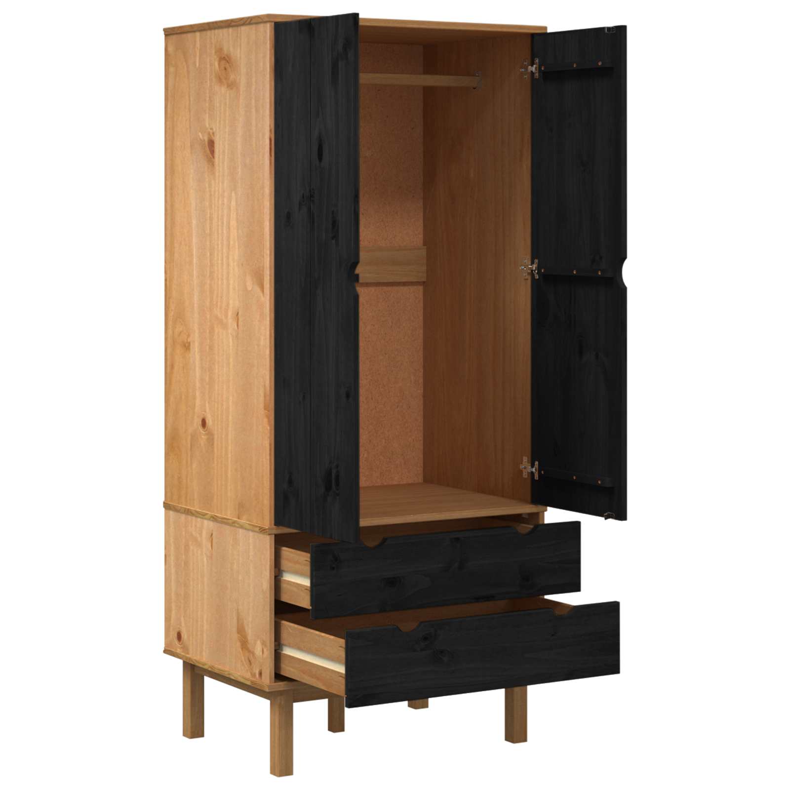 Kleiderschrank OTTA 76,5x53x172 cm Massivholz Kiefer