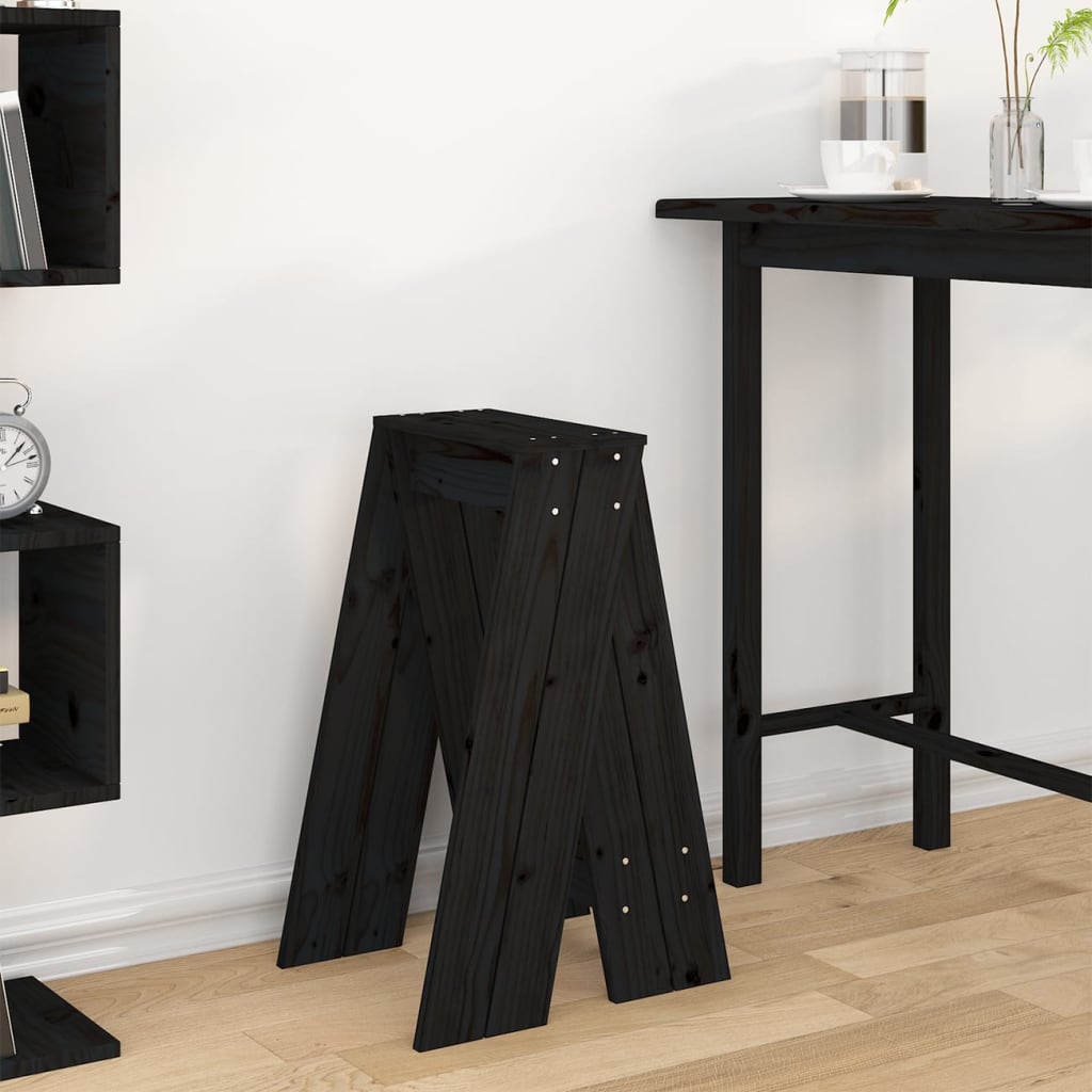 Hocker 2 Stk. 40x40x45 cm Massivholz Kiefer
