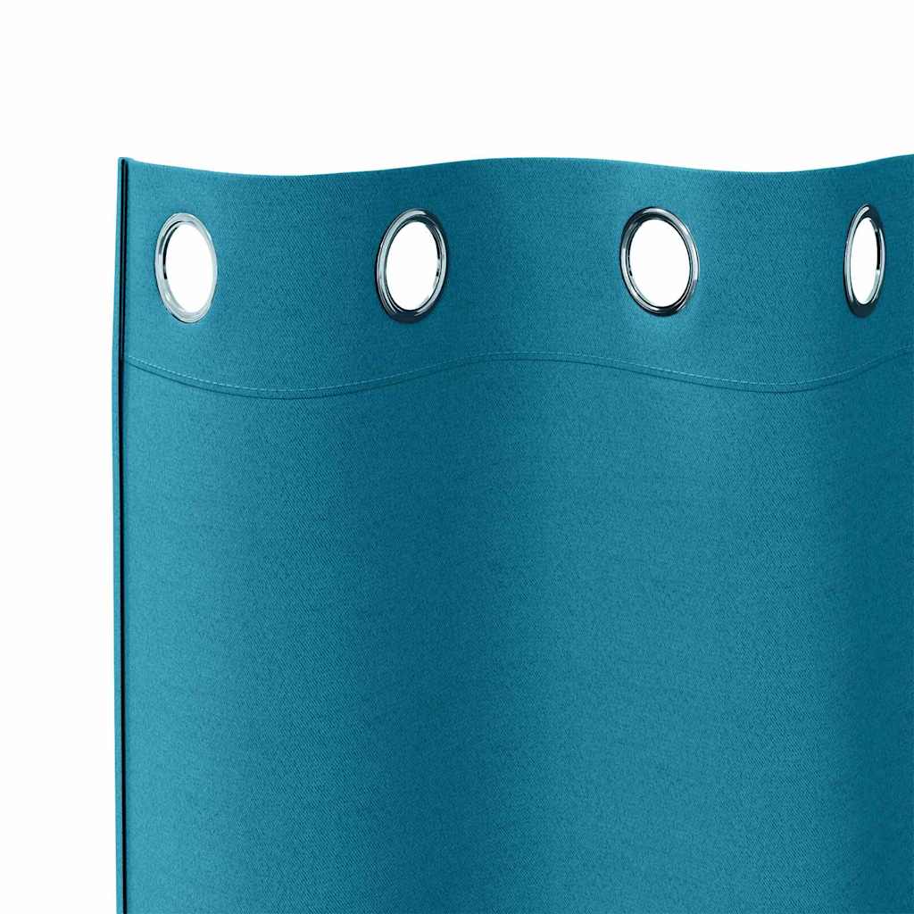 Verdunkelungs-Vorhänge mit Ringen 2 pcs Beige 140 x 140 cm