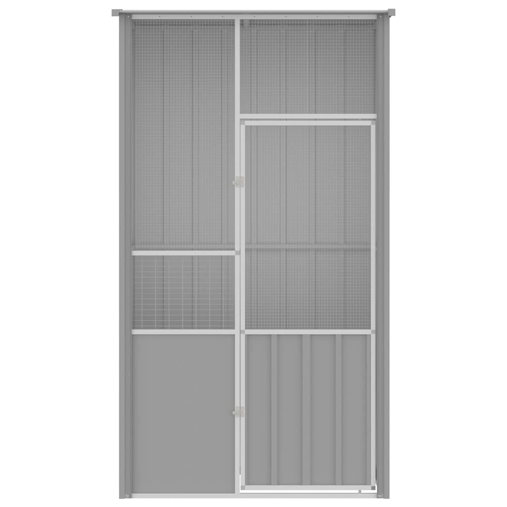Voliere Anthrazit 115x78x200 cm Verzinkter Stahl