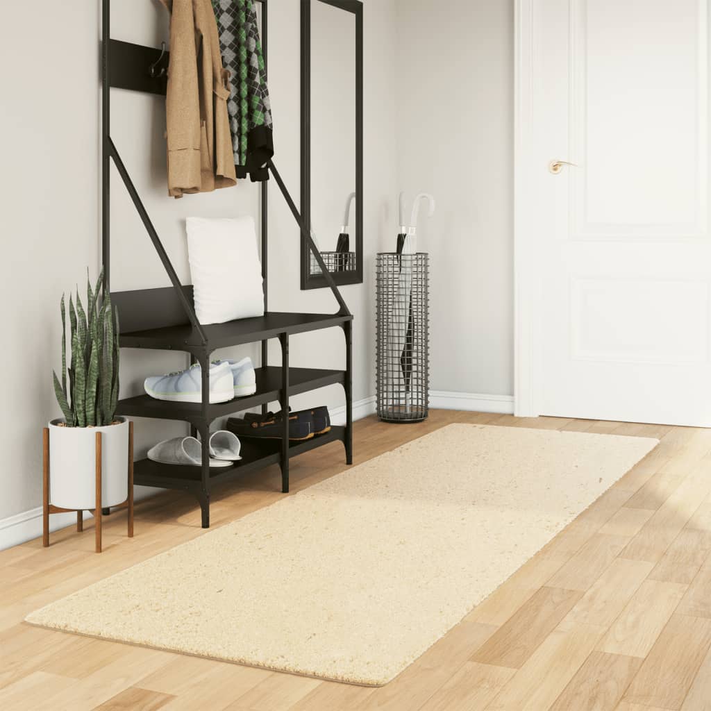 Teppich HUARTE Kurzflor Weich und Waschbar Anthrazit 60x110 cm