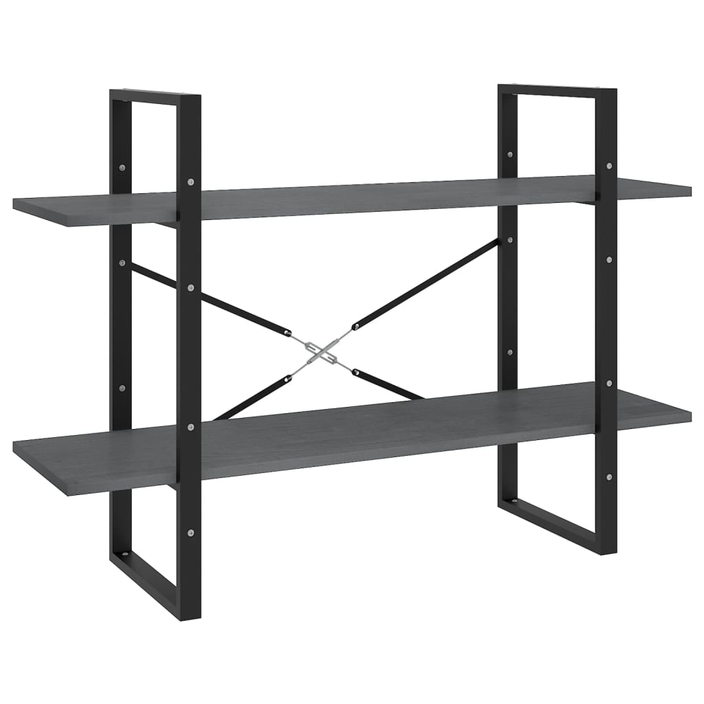 Bücherregal 2 Fächer Weiß 100x30x70 cm Holzwerkstoff