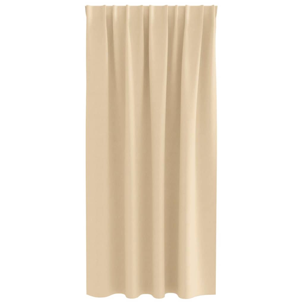 Verdunkelungs-Vorhänge mit Ringen 2 pcs Beige 140 x 140 cm