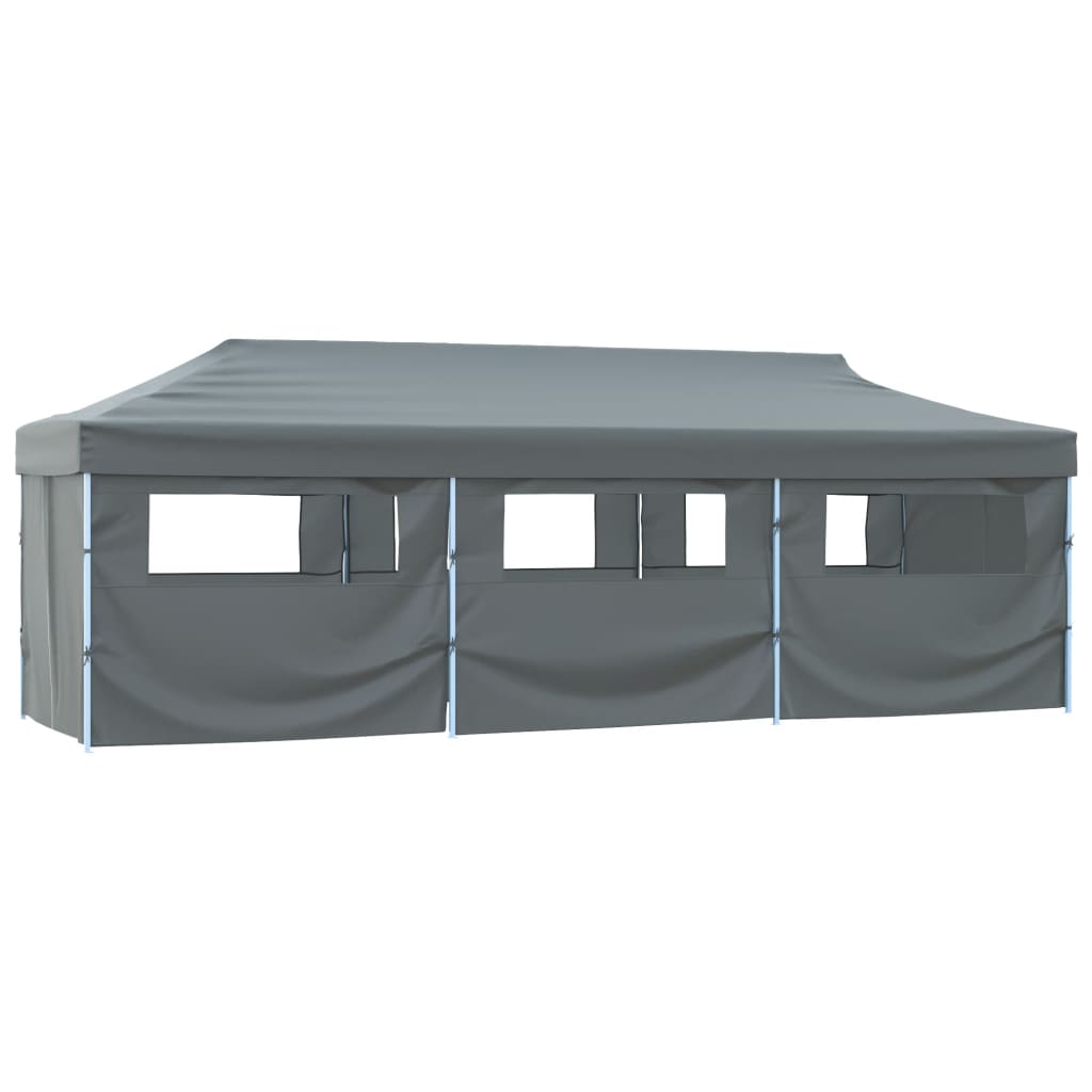 Faltzelt Partyzelt Pop-Up mit 8 Seitenwänden 870x291x315 cm Creme