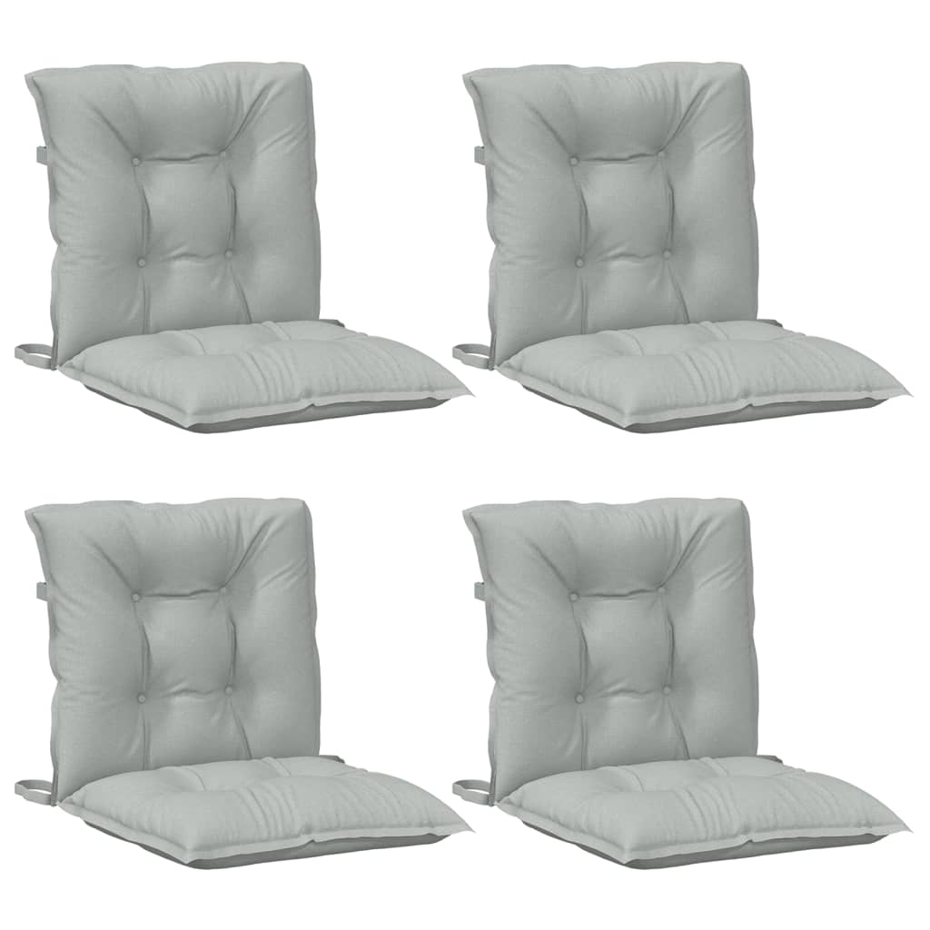 Niedriglehner-Auflagen 2 Stk Melange Anthrazit 100x50x7cm Stoff