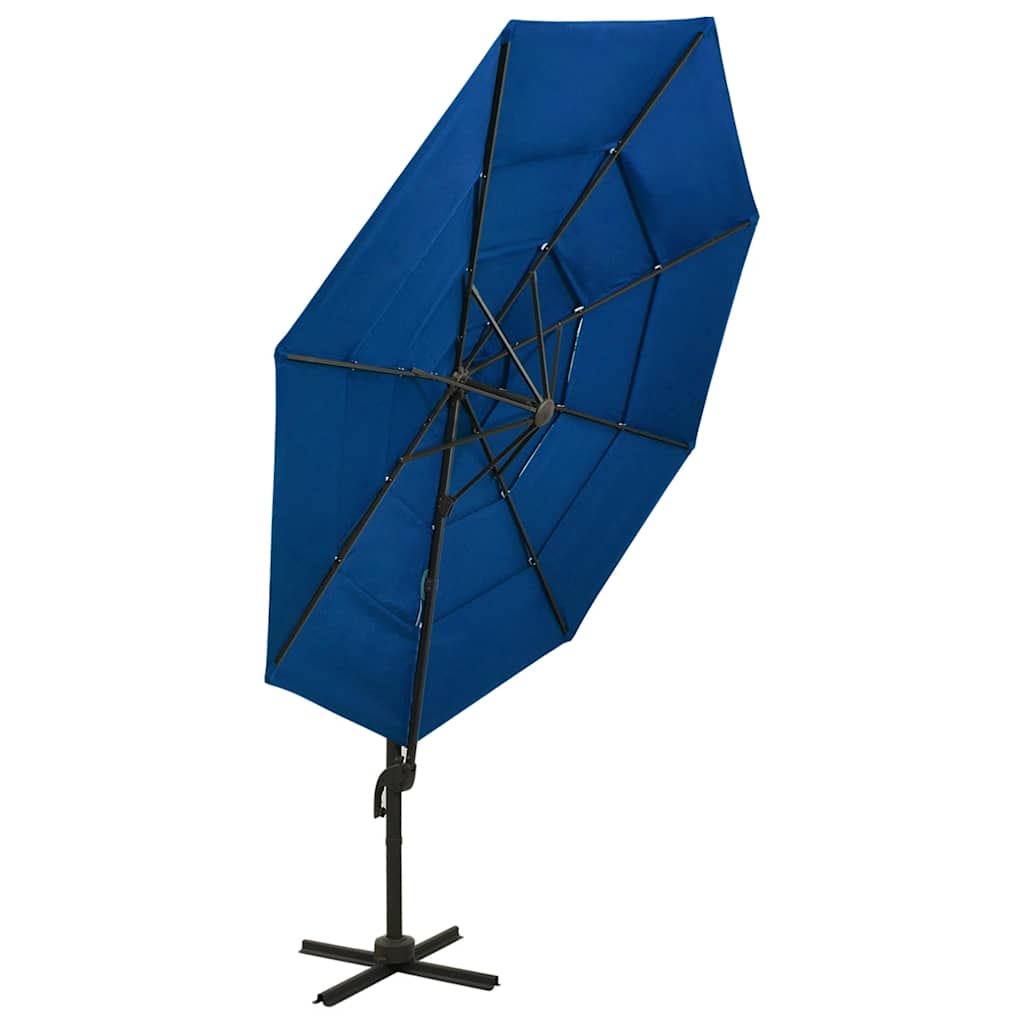 Sonnenschirm mit Aluminium-Mast 4-lagig Sandfarben 3x3 m